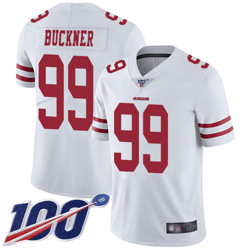 San Francisco 49ers Limited White Men DeForest Buckner Road NFL Jersey 99 100th